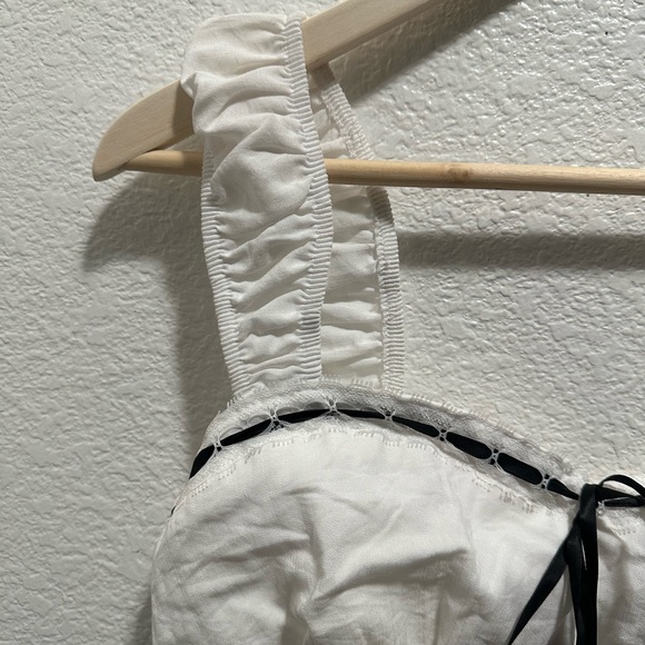 Sienna Sky tank M white with black ribbon accent - Picture 3 of 5